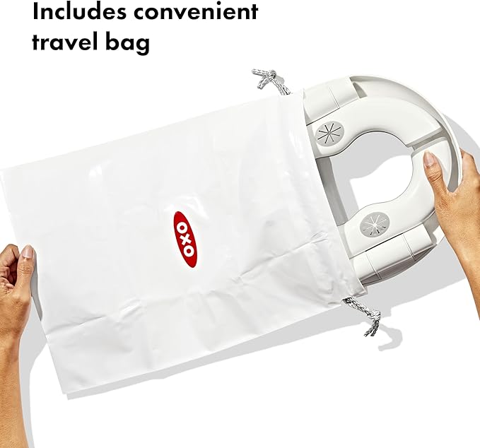 OXO Tot 2-in-1 Go Portable Potty with Travel Bag, Travel Potty Seat for Toddler