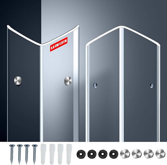MONOID Wall Corner Protector, 2 PCS Furniture Edge Protection, PC Anti-Bump Guards Avoid Scratching Corner Trim for Door Frame, Table, Countertop, Stair, Wall-Mount, Clear, 1.97IN×47.24IN/5CM×120CM