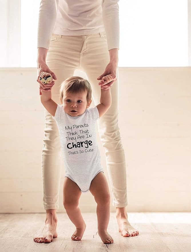 CBTwear My Parents Think That They Are in Charge Baby Bodysuit Funny Infant Outfit Unisex Humor Romper