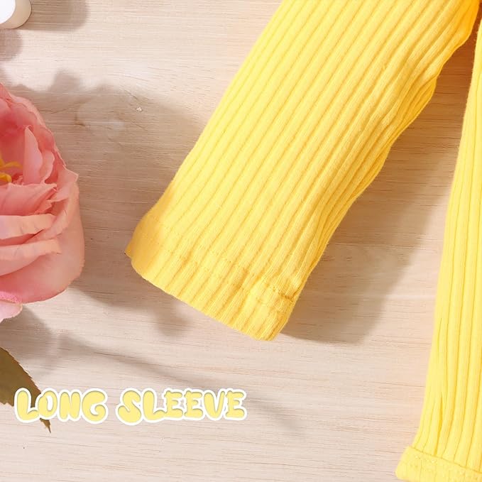 GDTOGRT Baby Girl Clothes Newborn Infant Outfits Ruffle Romper+ Floral Pants + Cute Headband Sets for Girls