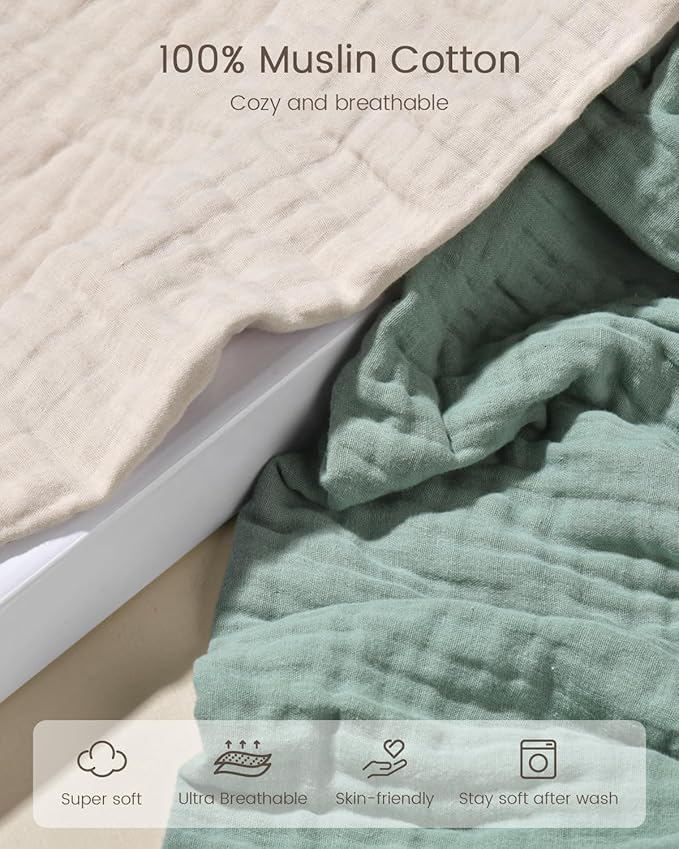 Hooded Baby Towels for Newborn, 35x35 Inch 3 Pack 100% Muslin Cotton Baby Bath Towel, Soft Baby Beach Towels with Hood for Infants, Toddlers and Kids, Essentials Must Haves