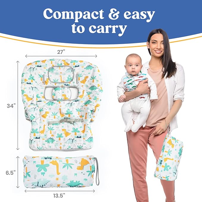 PILLANI Shopping Cart Cover for Baby, High Chair Cover for Restaurant Seat - Grocery Cart Cover for Baby Girl and Boy, Comfortable Cotton Buggy Covers for Babies - Padded Toddler Shopping Cart Cover