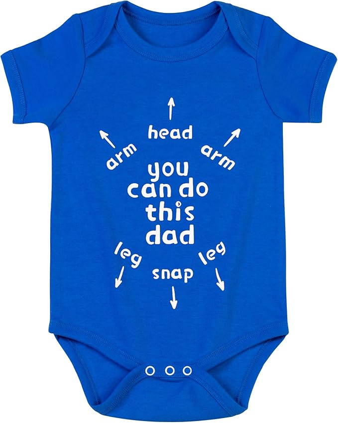 Cnins Funny Baby Bodysuit & Daddy Matching Cotton Outfit for Wild One 1st Birthday, Unisex Newborn Infant Clothes 0-24M