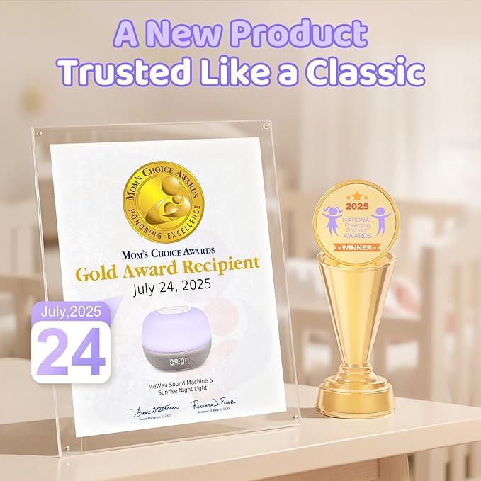 2025 Mom's Choice Awards | White Noise Sound Machine Baby with Sunrise Alarm & App Control – Sound Machine with 360 RGB Night Light, Sleep Soother for Adults & Kids, Baby Essentials for Newborns