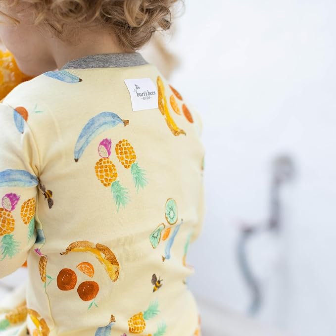 Burt's Bees Baby Boys' 2-Piece Long Sleeve Tee and Pants Organic Cotton Pajama Set