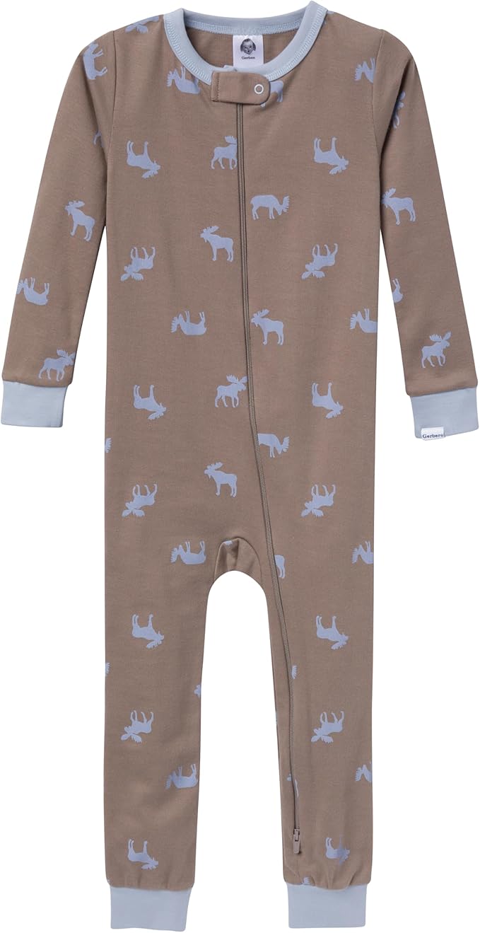 Gerber Baby-Boys 3-Pack Snug Fit Footless One-Piece Cotton Pajamas