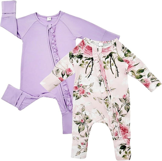 Bow Dream Bamboo Rayon Baby Pajamas Infant Sleepers Newborn Girl Boy Clothes Rompers Jumpsuit Outfit