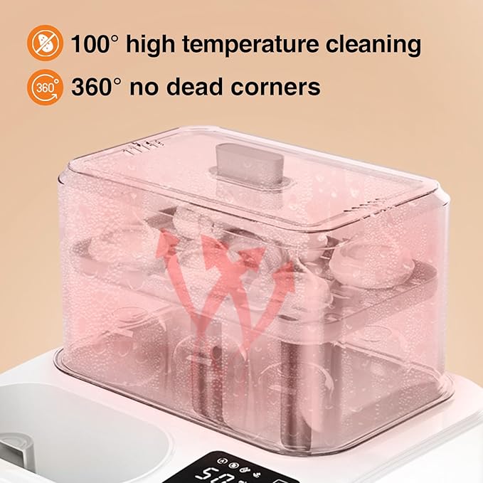 Baby Bottle Warmer,8-in-1 Smart Fast Baby Milk Warmer with LCD Timer for Breastmilk or Formula, Accurate Temperature Control, with Defrost, Sanitizer and Dryer, Keep, Heat Baby Food Jars