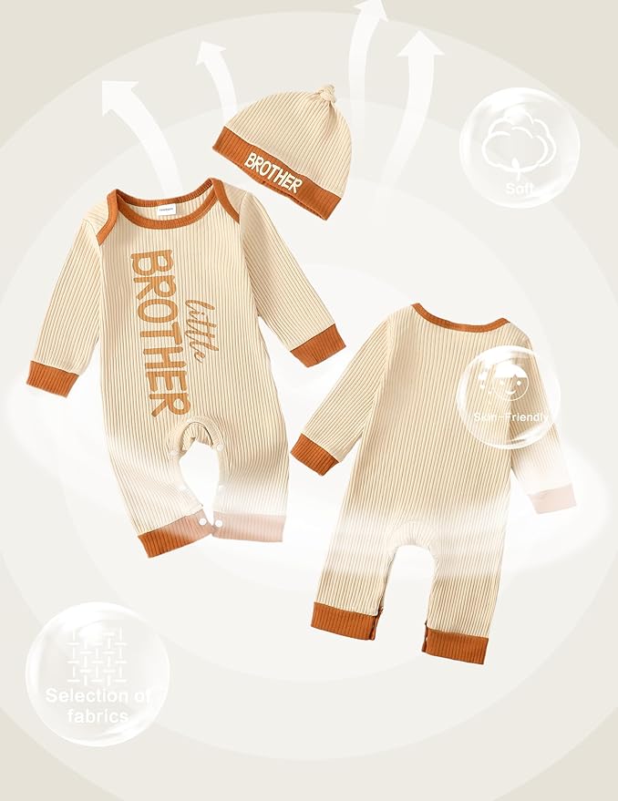 NZRVAWS Baby Boy Clothes Preemie Infant Boy Bear Outfits Jumpsuit Bodysuit Letter Print Romper
