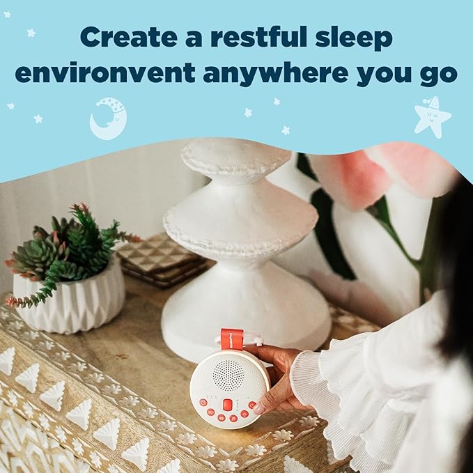SlumberPod SlumberCalm Portable Sound Machine | White Noise Sound Machine Baby | Shhh Mode | 21 Relaxing Sleep Sounds | Travel Sound Machine | Rechargeable Night Light | Baby Registry Gift