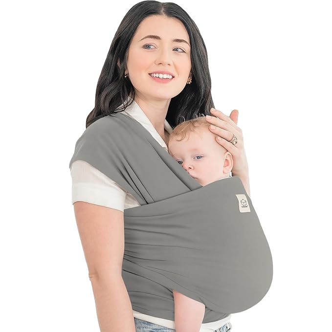 KeaBabies Baby Wrap Carrier - All in 1 Original Baby Carrier Newborn to Toddler Sling, Easy to Wear, Hands Free Bonding, Lightweight, Breathable Infant Wraps (Graphite)