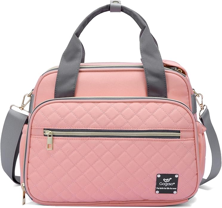 Crossbody Small Diaper Bag, Cute Mini Baby Diaper Tote Bags with Insulated Pockets for Traveling Outdoor Parent