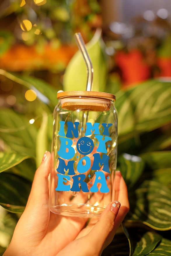 NewEleven Gifts For Mom, New Mother - Gifts For a Mom of Boys, Pregnant Mother, Expecting Momomy, Mama, Moms To Be, Mommy To Be - 16 Oz Coffee Glass