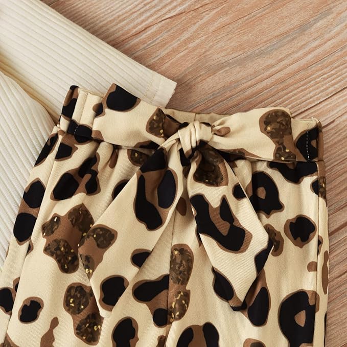 Aalizzwell Preemie Newborn Infant Baby Girls Clothes Ribbed Romper Bodysuit Pants Set Fall Winter Outfits