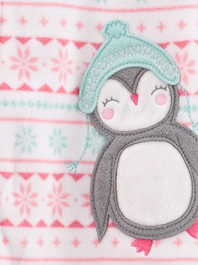 Simple Joys by Carter's girls Loose-Fit Flame Resistant Fleece Footed Pajamas