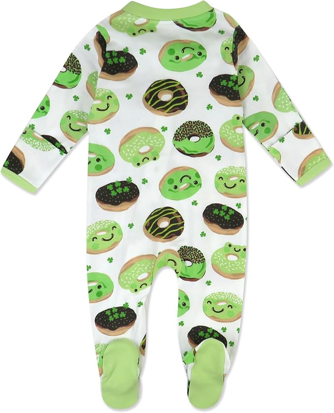 HonestBaby Baby Celebration Sleep & Play Footed One-Piece Pajama Sleeper 100% Organic Cotton