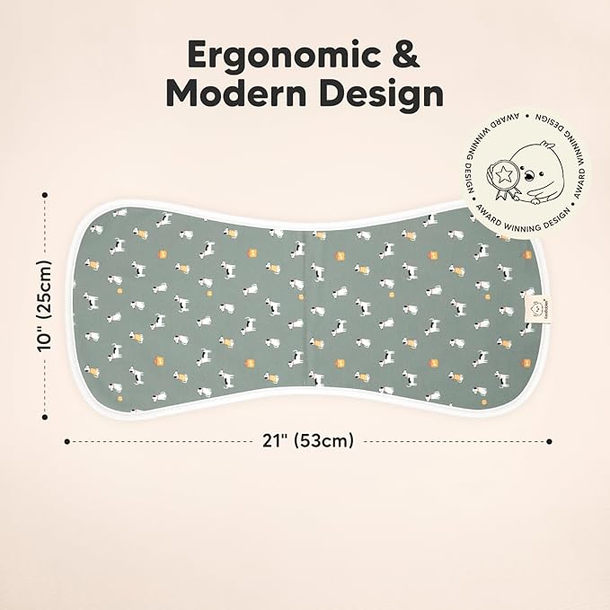 Organic Burp Cloths Baby Boy & Girl - 5-Pack Super Absorbent Cotton Burping Cloths for Babies, Soft & Plush Newborn Spit Up Rags, Infant Towels for Milk Spit Up, Unisex, Large 21" x 10" (Pets & Paws)