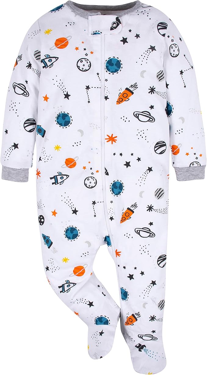 Gerber Baby Boys' 2-Pack Footed Pajamas