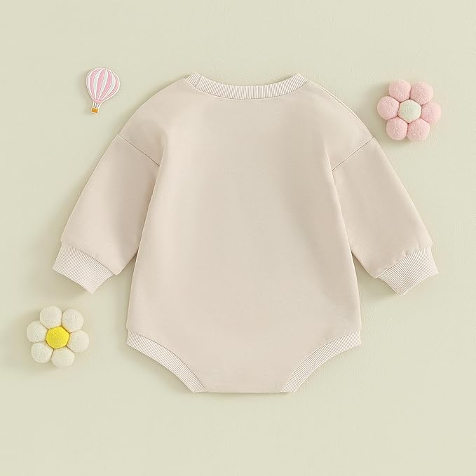 VISGOGO Infant Baby Boy Girls Big Lil Bro Big Lil Sis Matching Set Sweatshirt Romper Embroidery Sweater Toddler Clothes