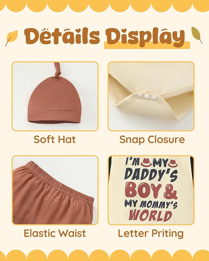 NZRVAWS Newborn Baby Boy Clothes Outfits Letter Prined Romper Pants Set Infant Baby Boy Clothing 0 3 6 9 12 18 Months