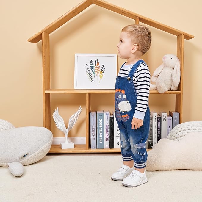 Cute Baby Boy Clothes Suit Toddler Boys' Striped long Sleeve T-Shirt+Denim Overalls Jumpsuit Pants Outfits Sets