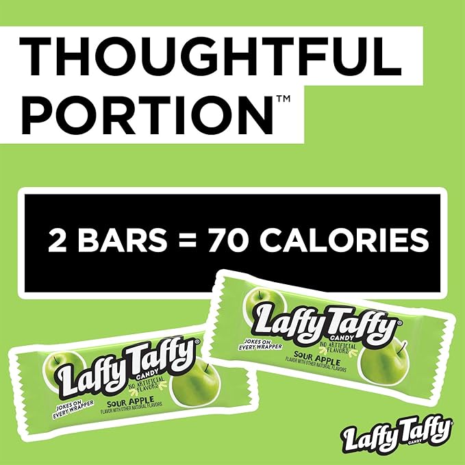 Laffy Taffy Candy, Sour Apple Flavor, 145 Pieces