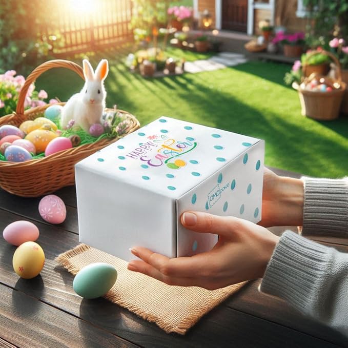 Happy Easter Cookie Gift Basket Chocolate Chip Cookies Fudge Filled For Men Women Kids | INDIVIDUALLY WRAPPED | Large Cookies Fresh Bakery Treats