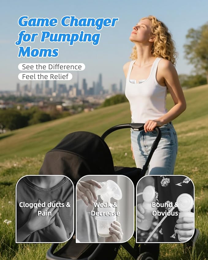 Hands Free Breast Pump Ultra-Light 230g, Wearable Breastfeeding Pump Portable for Travel and Work, Low Noise, Ergonomic 135° Flange, 9 Levels 4 Modes with 19/21mm Flange Inserts (Black 2 Pack)