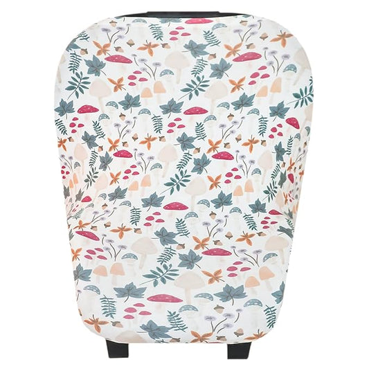 Copper Pearl Multi-Use Cover: Car Seat Covers, Nursing Cover, and Stroller Cover for Sun - Stretchy Fabric, All-Season Use, Stylish Designs, Easy Access for Moms - Ivy