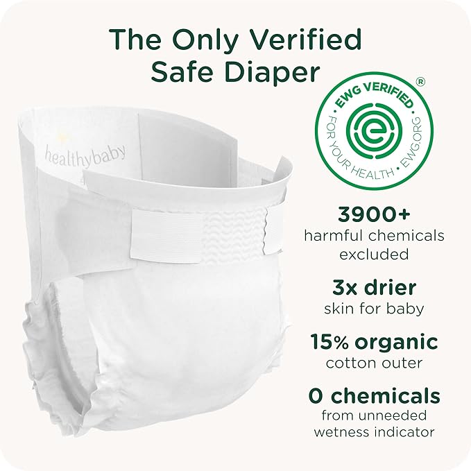 Our Diapers | EWG Verified Safe & Plant-Based Diapers | Leak Protection | Soft Organic Cotton Shell | Chlorine-Free Diaper for Sensitive Skin | Size 6 (27-35 lbs) 78 Count