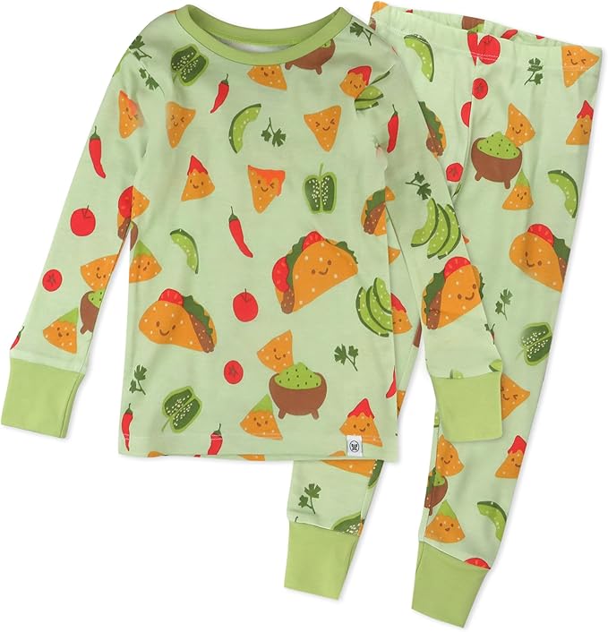 HonestBaby baby-girls 2-piece Pajamas Sleepwear Pjs 100% Organic Cotton for Baby, Toddler, Kids, Boy