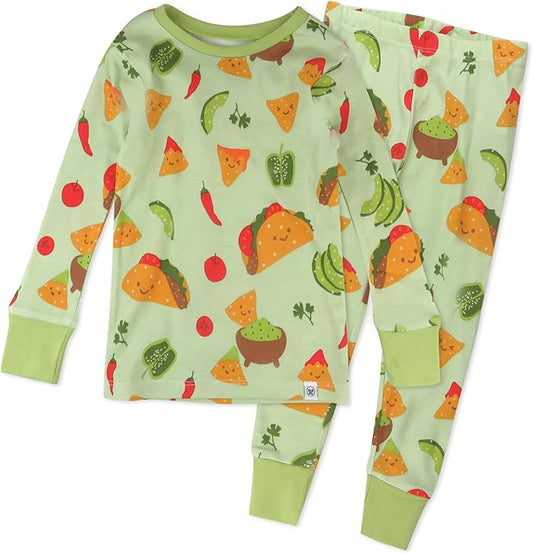 HonestBaby baby-girls 2-piece Pajamas Sleepwear Pjs 100% Organic Cotton for Baby, Toddler, Kids, Boy