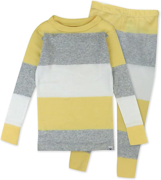 HonestBaby 2-Piece Pajamas Sleepwear Pjs 100% Organic Cotton for Baby, Toddler, Kids, Boy