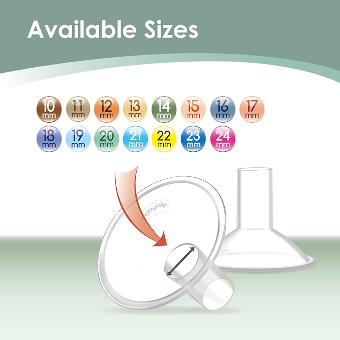 Maymom MyFit Crater Series 13mm Two-Piece Design Small Breastshield Compatible with Medela Breast Pump Parts; Replace Medela Shields; Fit Flex Connector; 2pc
