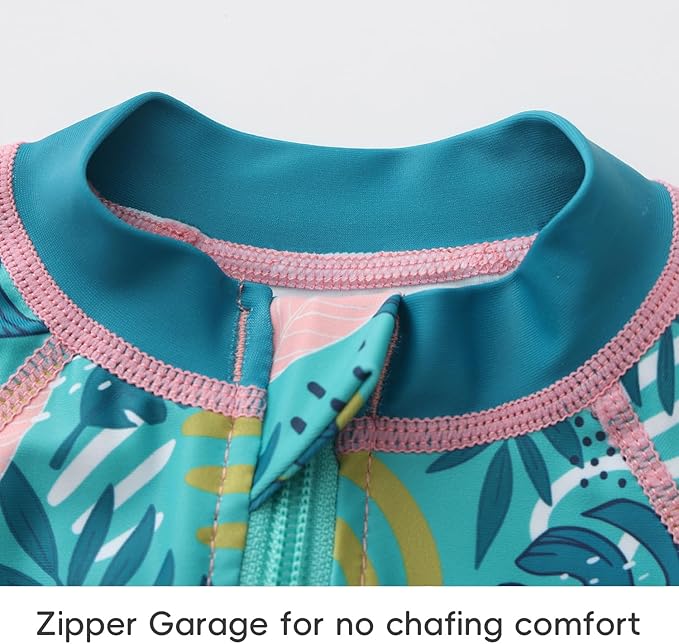 Baby Swimsuit UPF 50+ Sun Protection One Piece Zipper Beach Swimwear for Little Boys Girls Toddler