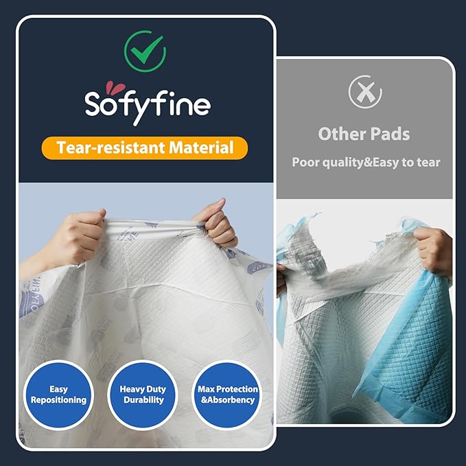 Tear Resistant Disposable Bed Pads Adults Chucks Incontinence Underpads 30"x 36"(30 Count),Large Thicken Premium Waterproof Pee Pads for Elderly,10X Super Absorbency Heavy Duty Puppy Training Pads