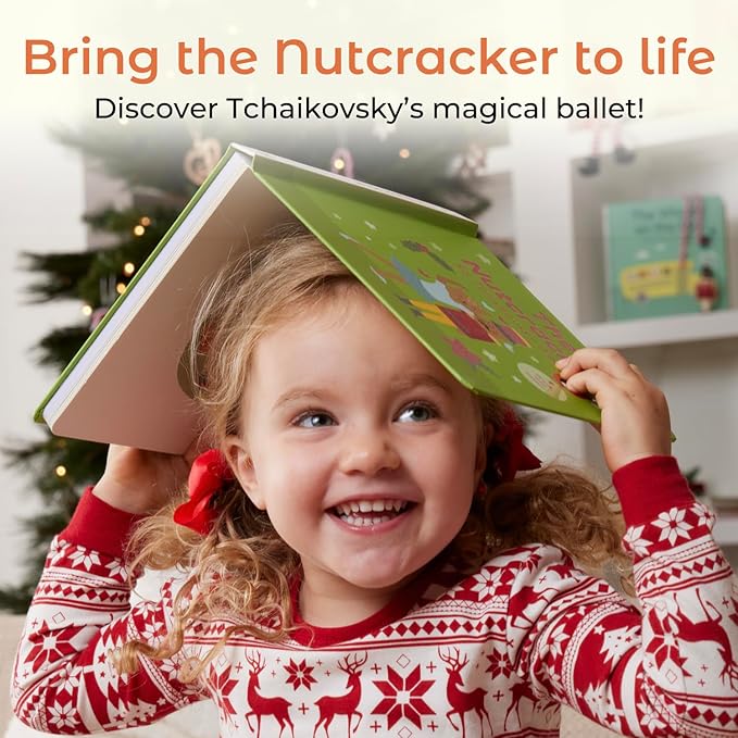 Cali's Books The Nutcracker Book for Children | Rechargeable USB Musical Book for Toddlers 1-3 | The 6 Excerpts from Tchaikovsky's Nutcracker | Ballet Gift for Kids