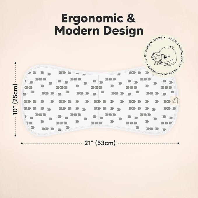 Organic Burp Cloths Baby Boy & Girl - 5-Pack Super Absorbent Cotton Burping Cloths for Babies, Soft & Plush Newborn Spit Up Rags, Infant Towels for Milk Spit Up, Unisex, Large 21" x 10" (Crossroads)