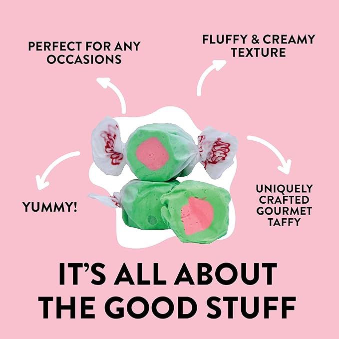 Taffy Town Saltwater Taffy, Watermelon, 2.5Lb