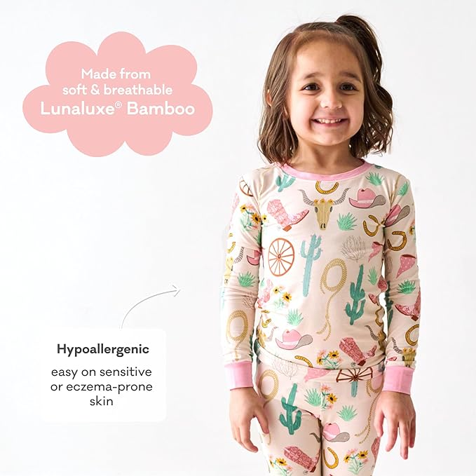 Little Sleepies Two-Piece Pajama Set for Boys & Girls, Soft Viscose from Bamboo Toddler Pajamas for Kids, Family Matching PJs