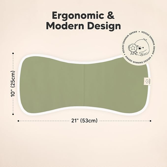 Organic Burp Cloths Baby Boy & Girl - 5-Pack Super Absorbent Cotton Burping Cloths for Babies, Soft & Plush Newborn Spit Up Rags, Infant Towels for Milk Spit Up, Unisex, Large 21" x 10" (Hunter)