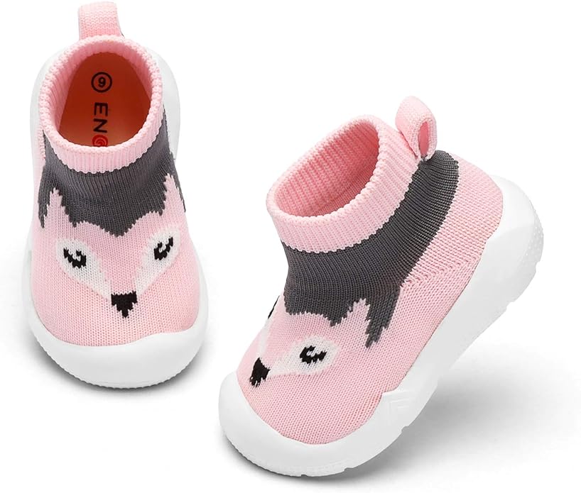 Engtoy Baby Shoes & Socks - Non-Slip Breathable Slippers with Soft Rubber Sole - Baby Boys & Girls Slip On Sneakers