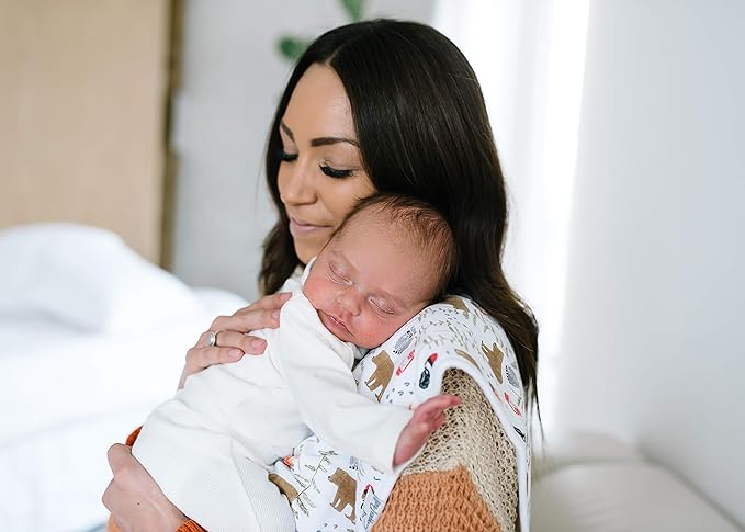 Copper Pearl Premium Baby Burp Cloths - 3-Pack Large Cotton Burp Cloths, Extra Soft Spit Up Rags with 3 Absorbent Layers, Perfect for Baby Boy Gifts (21" x 10" Size, Lumberjack Set)