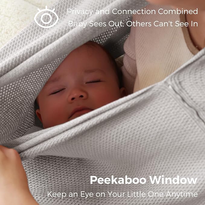 Momcozy Nursing Cover for Breastfeeding, Soft Privacy Poncho, Multi-Use Nursing Shawl, Portable Breast Feeding Covers for Women, Includes Laundry Bag (Grey)