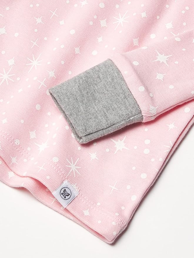 HonestBaby baby-girls 2-piece Pajamas Sleepwear Pjs 100% Organic Cotton for Baby, Toddler, Kids, Girl