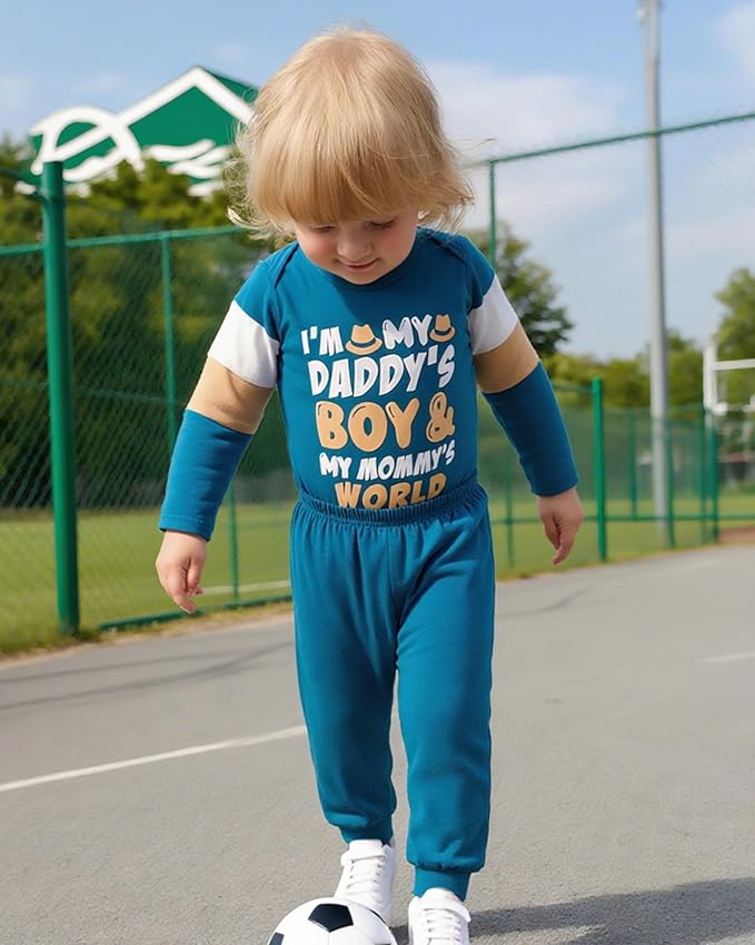 NZRVAWS Newborn Baby Boy Clothes Outfits Letter Prined Romper Pants Set Infant Baby Boy Clothing 0 3 6 9 12 18 Months