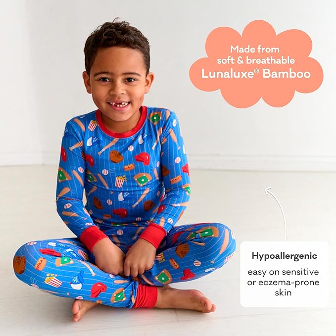 Little Sleepies Two-Piece Pajama Set for Boys & Girls, Soft Viscose from Bamboo Toddler Pajamas for Kids, Family Matching PJs