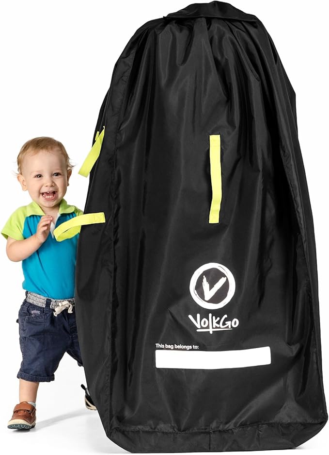 V VOLKGO Extra Large Stroller Bag for Airplane with Padded Backpack Shoulder Straps, Double Stroller Cover for Air Travel, Jogger & Carrier - Fits Large Sizes, Gate Check Bag, Waterproof Travel Cover.