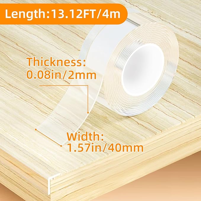 Clear Soft Corner Protectors for Furniture Strip,1.57 in x 13.12 FT,Sharp Edge & Table Bumper,Window Edge,Wall Protector, Soft Corner Guards Safe for Proof,Table Corner Protectors in Family