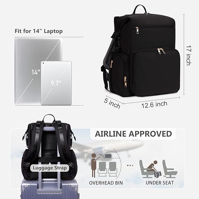 CEI-CEI Neoprene Diaper Bag Backpack Large Newborn Baby Maternity Bags Waterproof Travel Backpack for Mom Dad with Insulated Pockets,Changing Pad